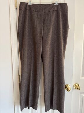 Jones Studio Separates Brown Herringbone Pants 18W Plus Size